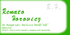 renato horovicz business card